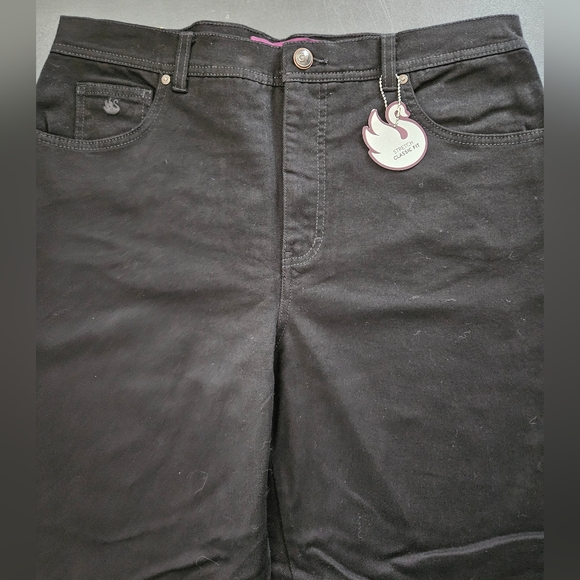 NWT - Vintage Gloria Vanderbilt Black Stretch Classic Amanda Jeans - Size 14 - Picture 2 of 7